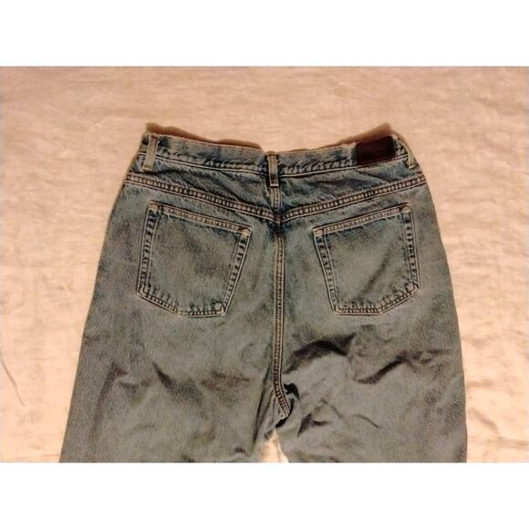 LL Bean WOMENS Double L Relaxed Fit Plaid Flannel Lined Denim Blue Jeans - Picture 7 of 10